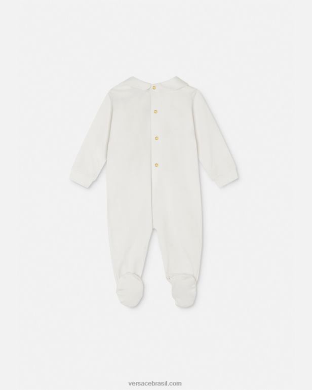 roupas P2TX1824 Versace pijama bebê medusa ouro Branco crianças