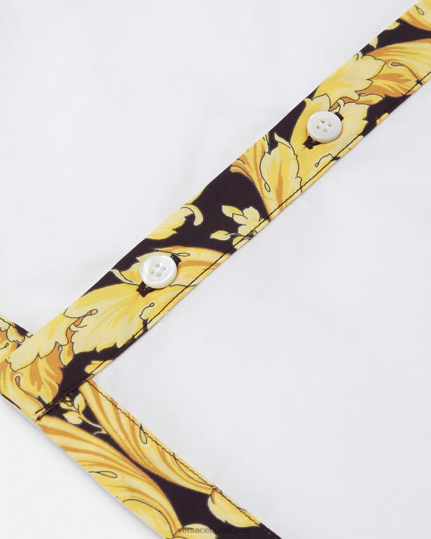 roupas P2TX1901 Versace camisa barroco bebê branco e estampado crianças