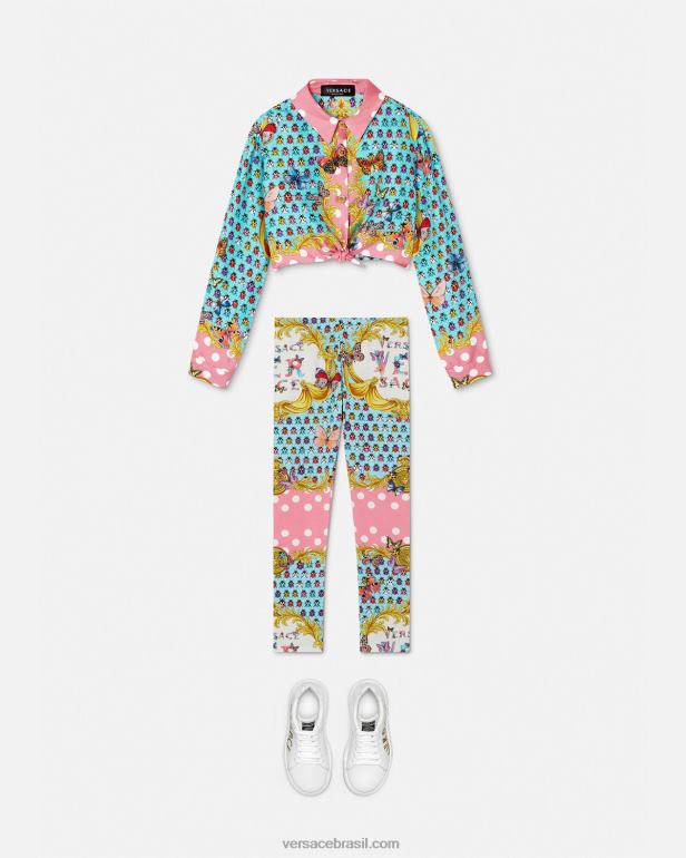 roupas P2TX1940 Versace camisa de seda com borboletas imprimir crianças