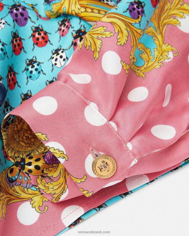 roupas P2TX1940 Versace camisa de seda com borboletas imprimir crianças