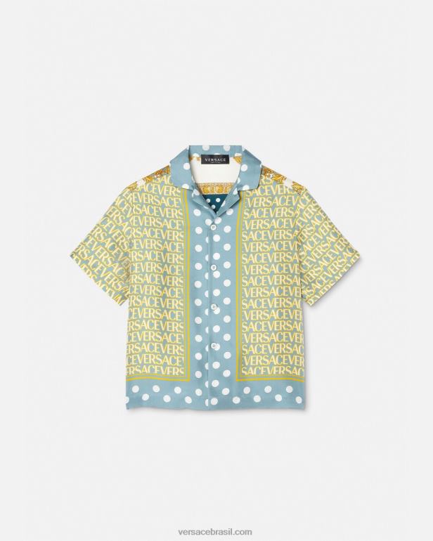 roupas P2TX2091 Versace camisa de seda completa imprimir crianças