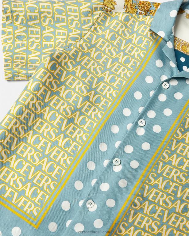 roupas P2TX2091 Versace camisa de seda completa imprimir crianças