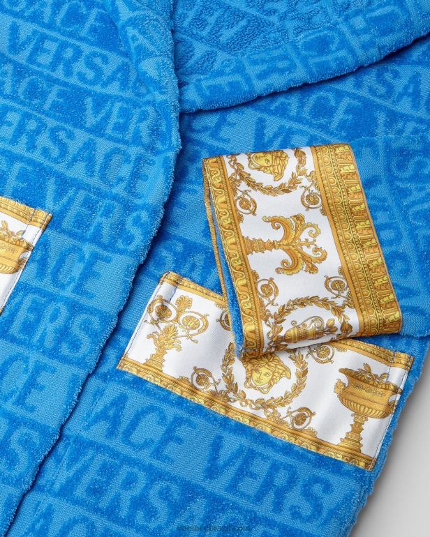 roupas P2TX2064 Versace roupão inteiro azul claro crianças