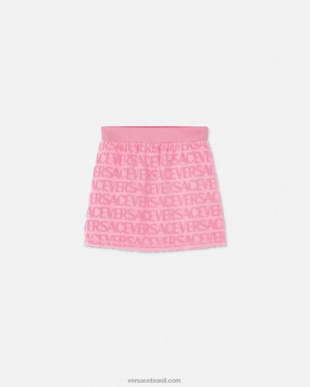 roupas P2TX1947 Versace saia de toalha inteira rosa crianças