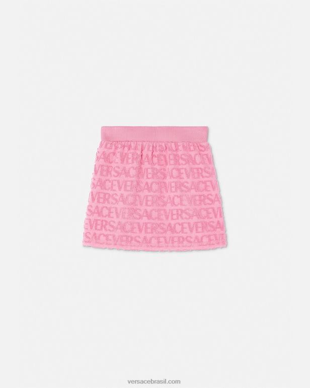 roupas P2TX1947 Versace saia de toalha inteira rosa crianças