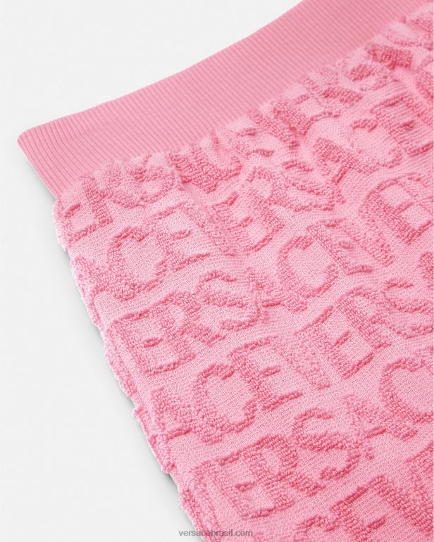 roupas P2TX1947 Versace saia de toalha inteira rosa crianças