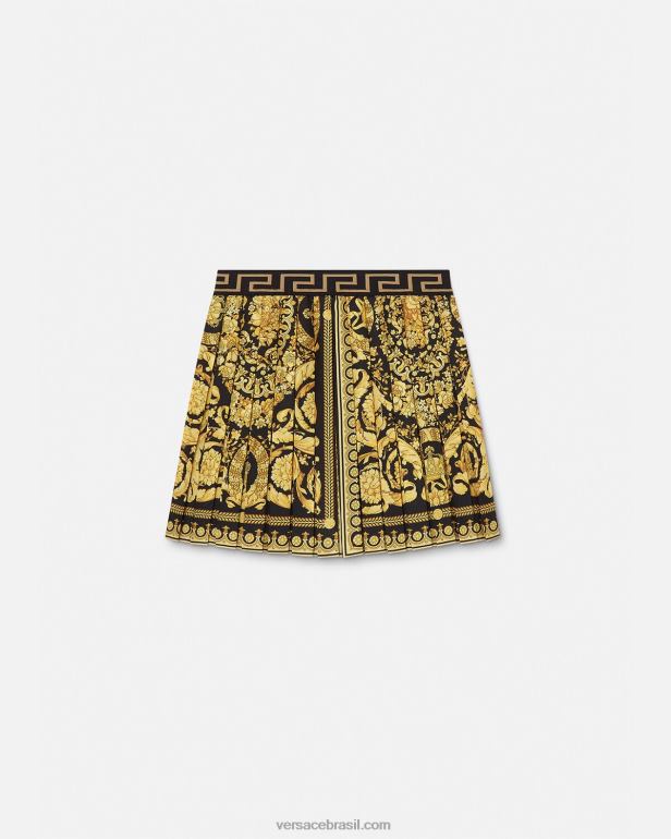 roupas P2TX1957 Versace saia plissada barroco imprimir crianças