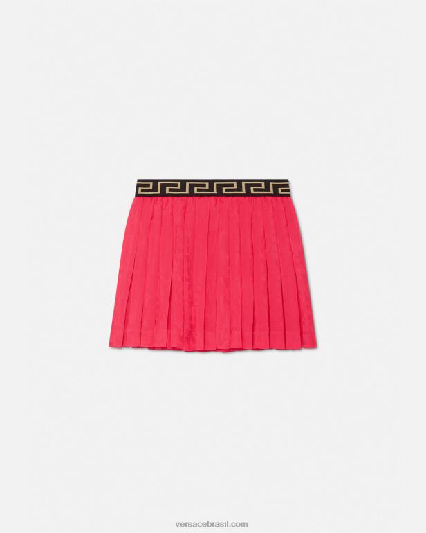 roupas P2TX1978 Versace saia plissada integral rosa crianças