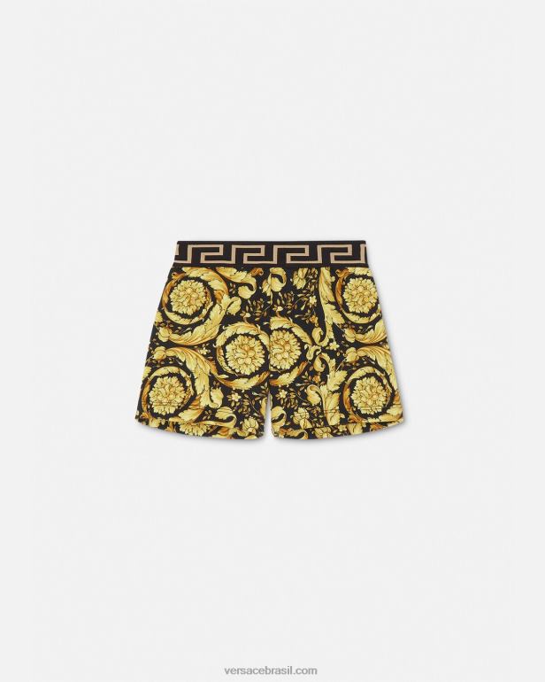 roupas P2TX1887 Versace shorts barocco bebê imprimir crianças