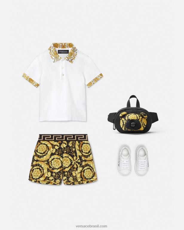 roupas P2TX1887 Versace shorts barocco bebê imprimir crianças