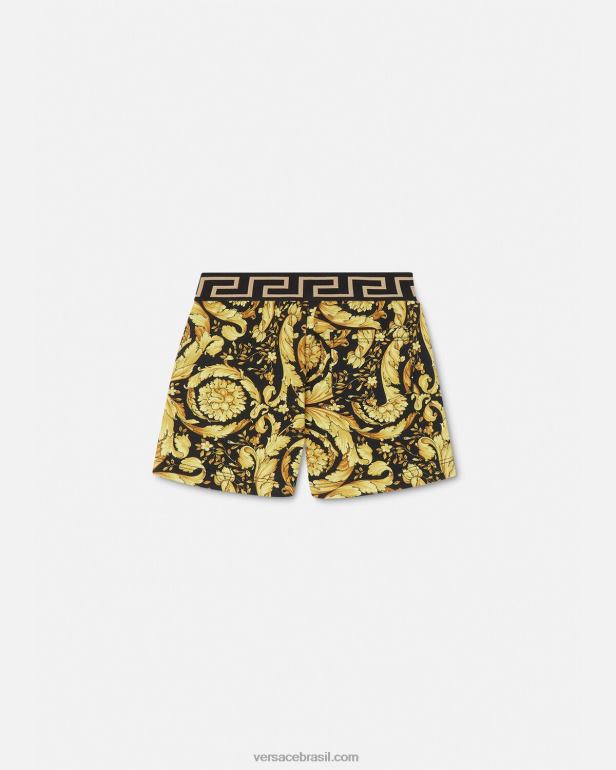 roupas P2TX1887 Versace shorts barocco bebê imprimir crianças