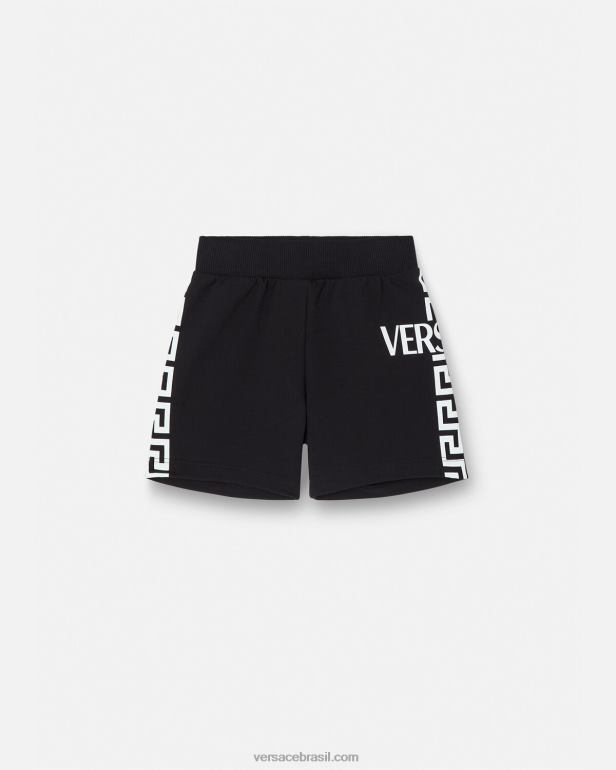 roupas P2TX1908 Versace shorts bebê greca preto crianças