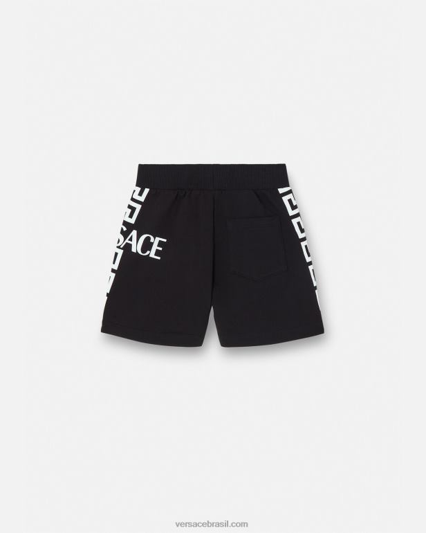 roupas P2TX1908 Versace shorts bebê greca preto crianças