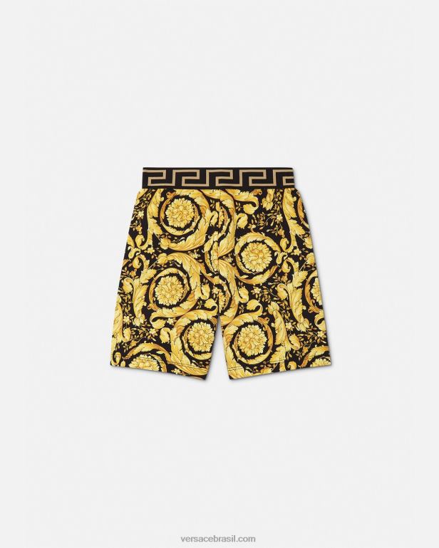 roupas P2TX1956 Versace shorts barroco imprimir crianças