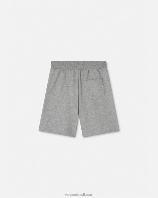 roupas P2TX2081 Versace shorts greca cinza crianças
