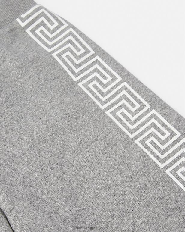 roupas P2TX2081 Versace shorts greca cinza crianças