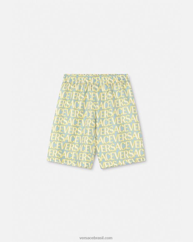 roupas P2TX2090 Versace shorts de seda imprimir crianças