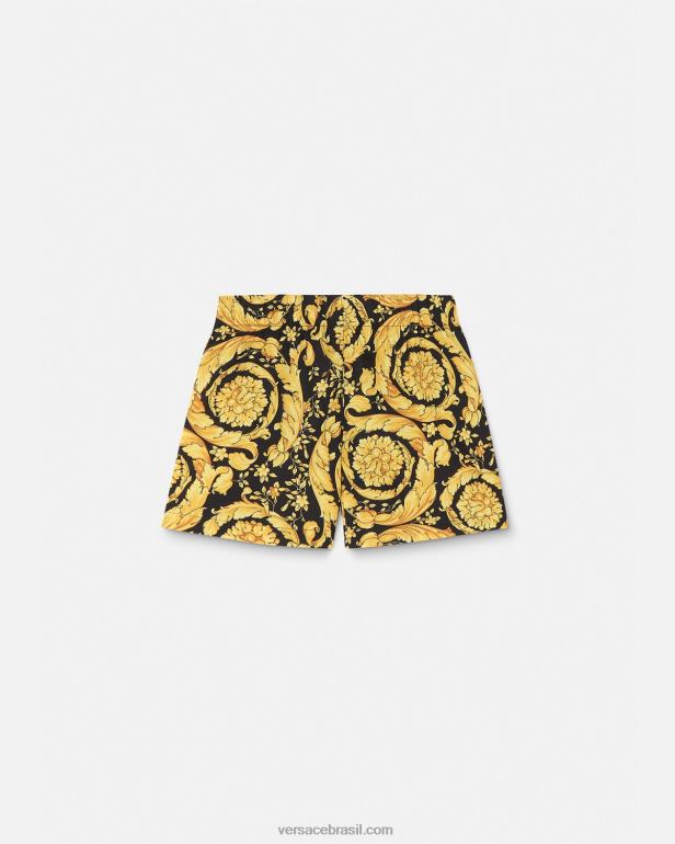 roupas P2TX1885 Versace bermuda de banho barocco para bebê imprimir crianças