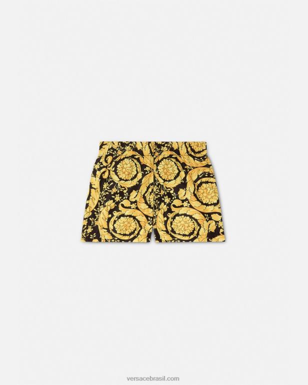 roupas P2TX1886 Versace bermuda de banho barocco para bebê imprimir crianças