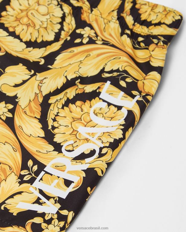 roupas P2TX1886 Versace bermuda de banho barocco para bebê imprimir crianças