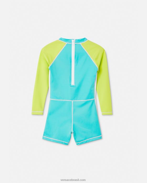 roupas P2TX1926 Versace roupa de mergulho para bebê com proteção solar multicolorido crianças