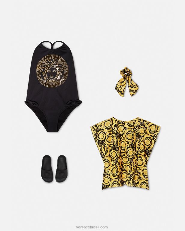 roupas P2TX1985 Versace saída de banho barroco imprimir crianças