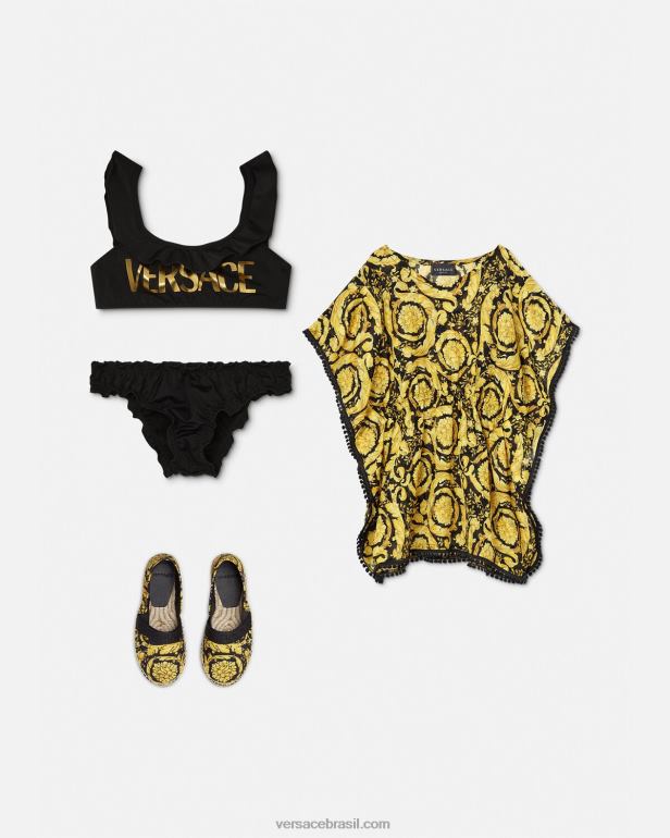 roupas P2TX1986 Versace saída de banho barroco imprimir crianças