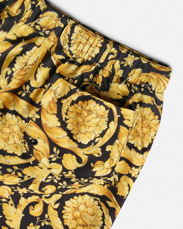 roupas P2TX2097 Versace shorts de banho com estampa barroca imprimir crianças