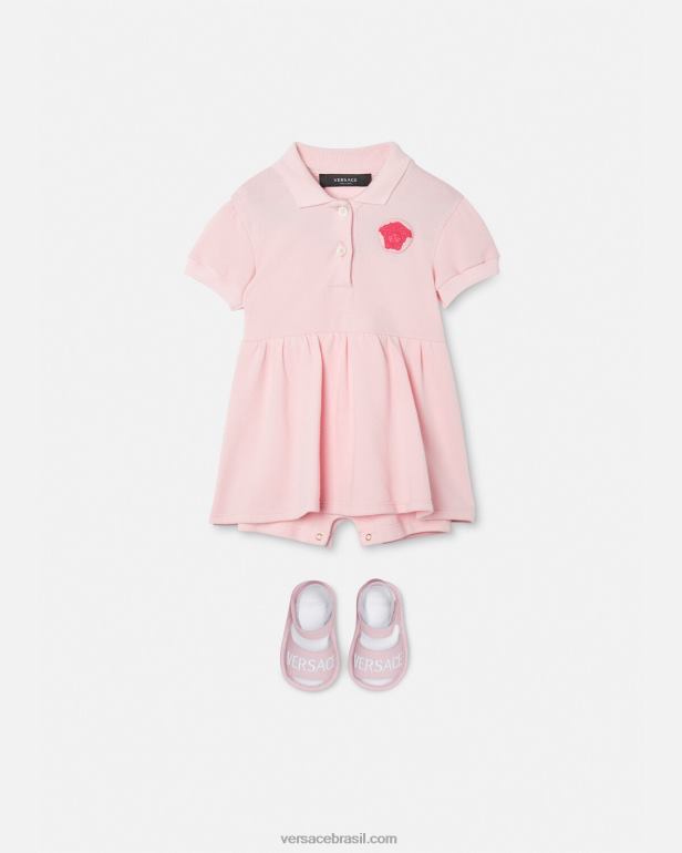 roupas P2TX1834 Versace vestido medusa bebê luz rosa crianças