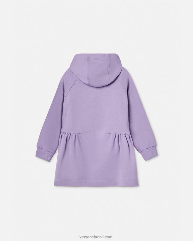roupas P2TX2013 Versace vestido com moletom com logo lilás crianças