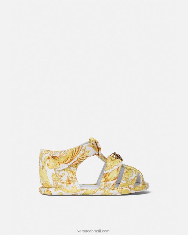 sapato P2TX1841 Versace sandálias barocco bebê imprimir crianças