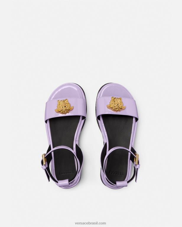 sapato P2TX2043 Versace sandalia plataforma medusa lilás crianças