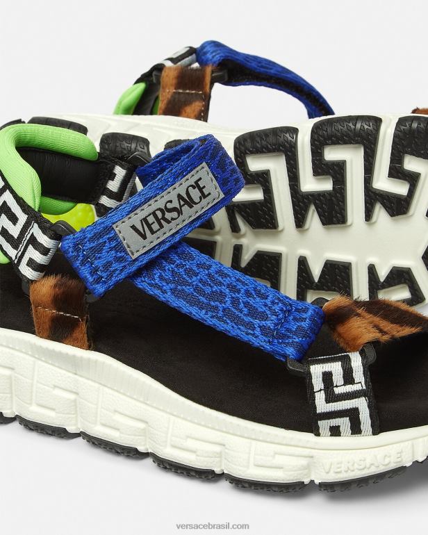 sapato P2TX2055 Versace sandálias trigreca upcycle azul crianças
