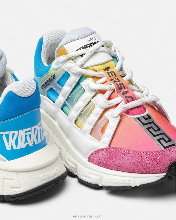 sapato P2TX2045 Versace tênis trigreca multicolorido crianças
