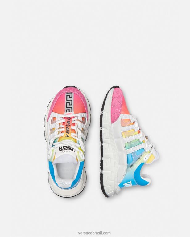 sapato P2TX2045 Versace tênis trigreca multicolorido crianças
