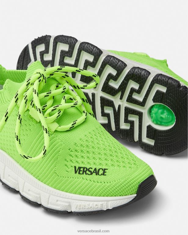 sapato P2TX2047 Versace tênis tricot trigreca Lima crianças