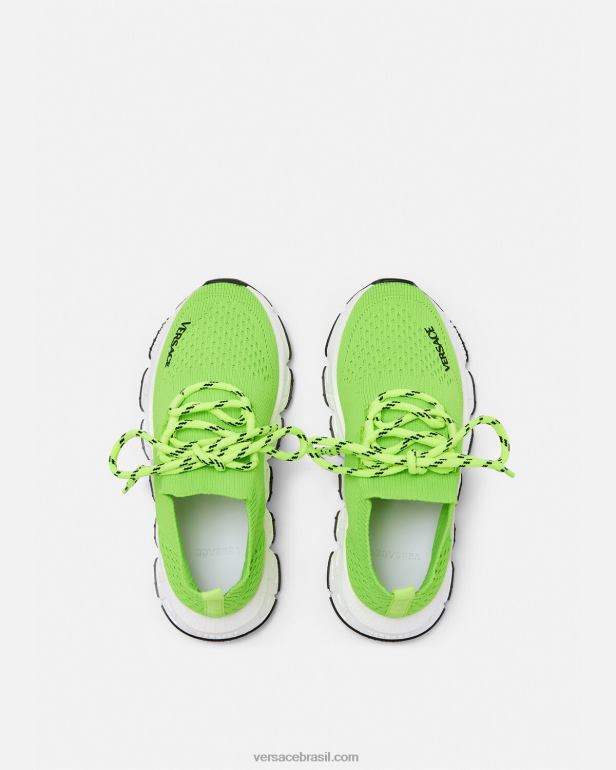 sapato P2TX2047 Versace tênis tricot trigreca Lima crianças