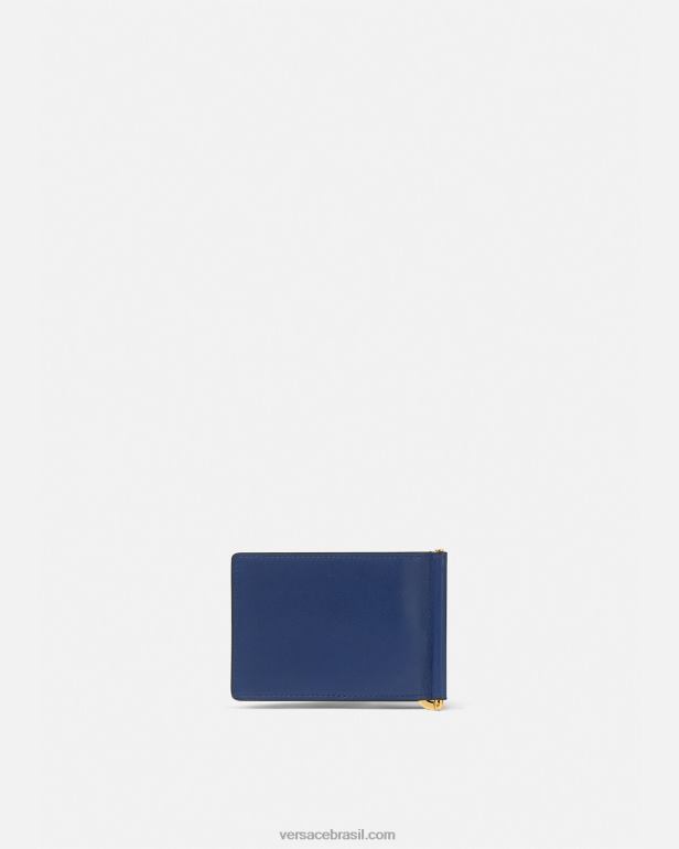 acessórios P2TX1632 Versace carteira medusa biggie bifold clip azul homens
