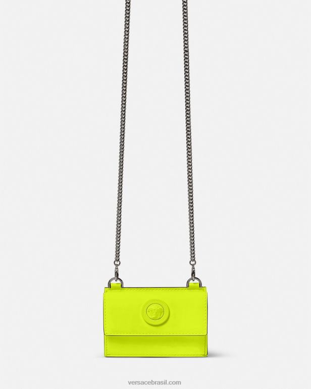 acessórios P2TX1645 Versace porta cartão medusa biggie amarelo homens