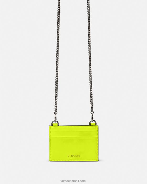 acessórios P2TX1645 Versace porta cartão medusa biggie amarelo homens