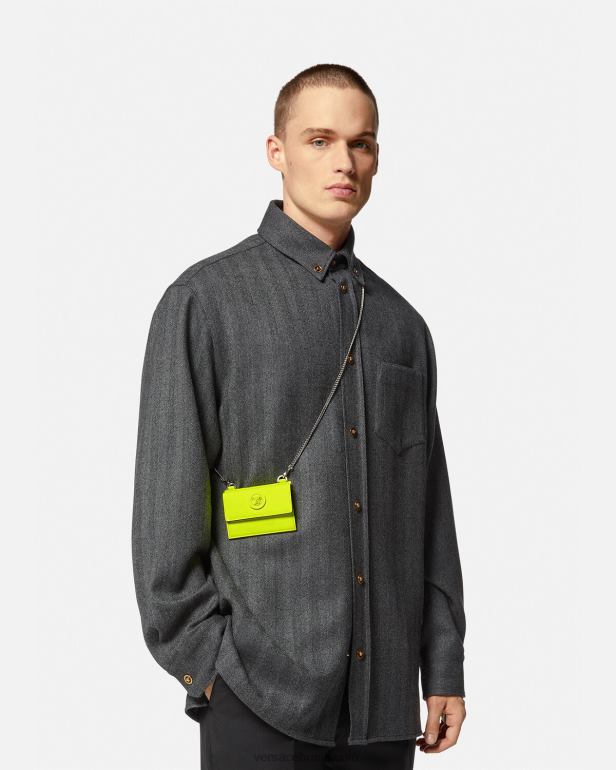 acessórios P2TX1645 Versace porta cartão medusa biggie amarelo homens