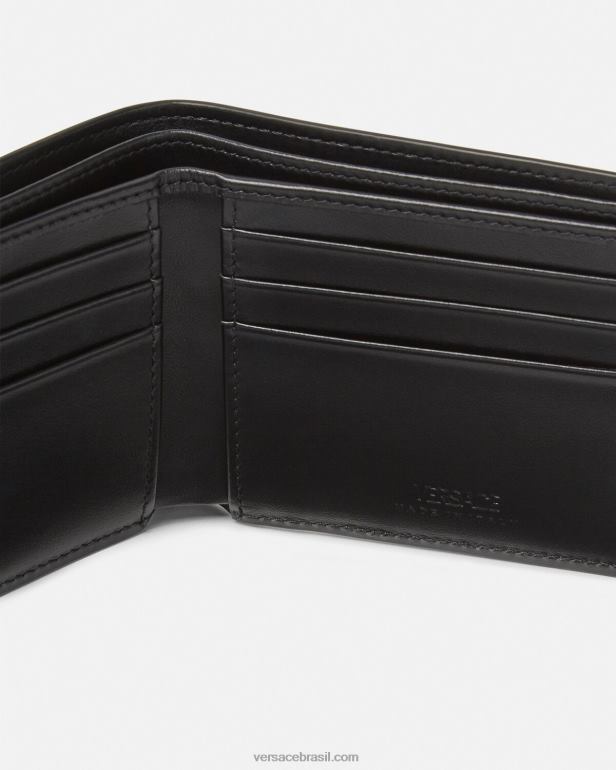 acessórios P2TX1649 Versace carteira bifold patenteada medusa biggie caramelo homens