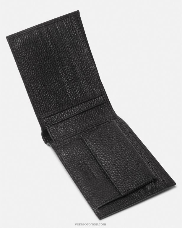 acessórios P2TX2476 Versace carteira dupla com logotipo preto homens