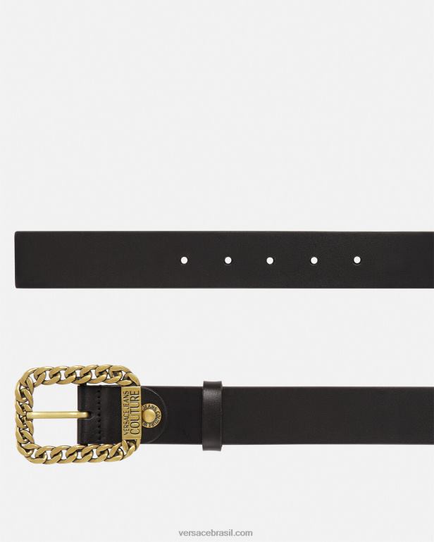 acessórios P2TX2502 Versace cinto de corrente preto homens