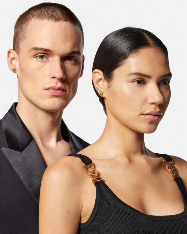 acessórios P2TX1689 Versace brincos de medusa ouro quente homens