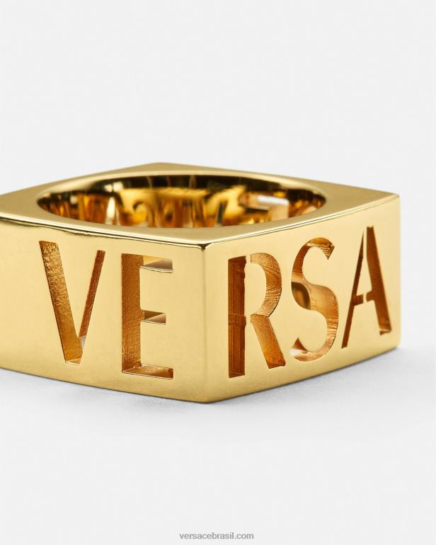 acessórios P2TX1694 Versace anel com logotipo da medusa ouro homens