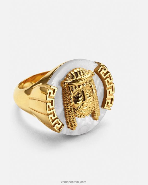 acessórios P2TX1695 Versace la maschera anel madrepérola branco homens