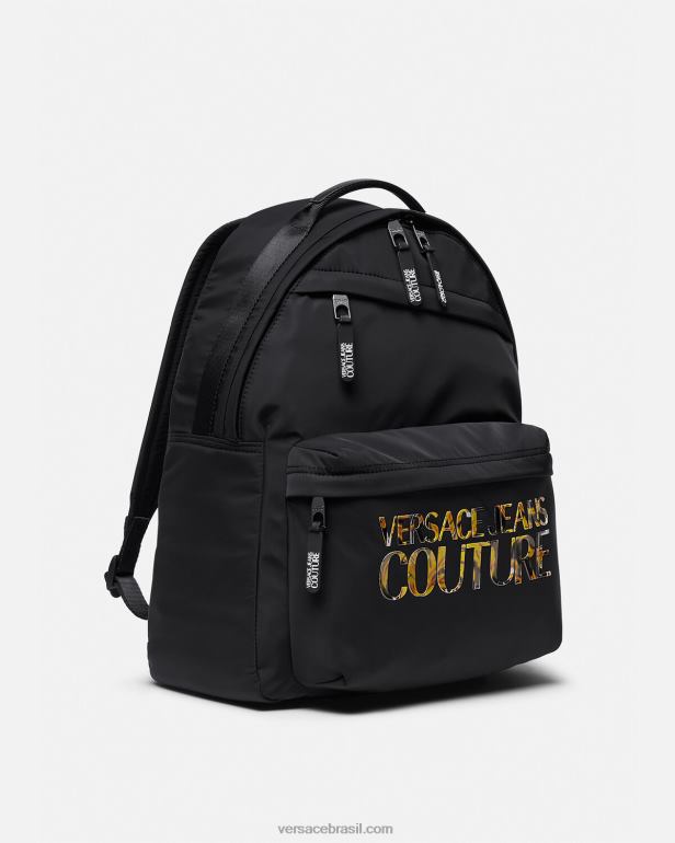 acessórios P2TX2491 Versace mochila de alta costura com logo multicolorido homens