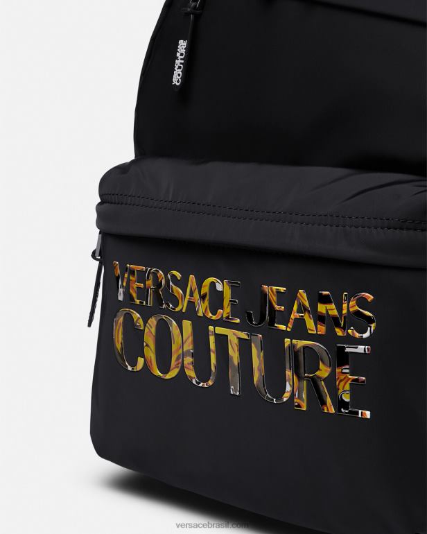 acessórios P2TX2491 Versace mochila de alta costura com logo multicolorido homens