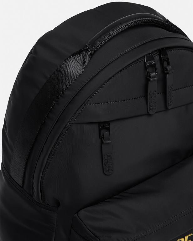 acessórios P2TX2492 Versace mochila de alta costura com logo ouro Preto homens